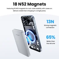 PISEN ATL Cell Qi2 15 Вт Беспроводной ультратонкий магнитный внешний аккумулятор 10000 мАч PD 20 Вт с быстрой зарядкой для Magsafe iPhone — изображение 6