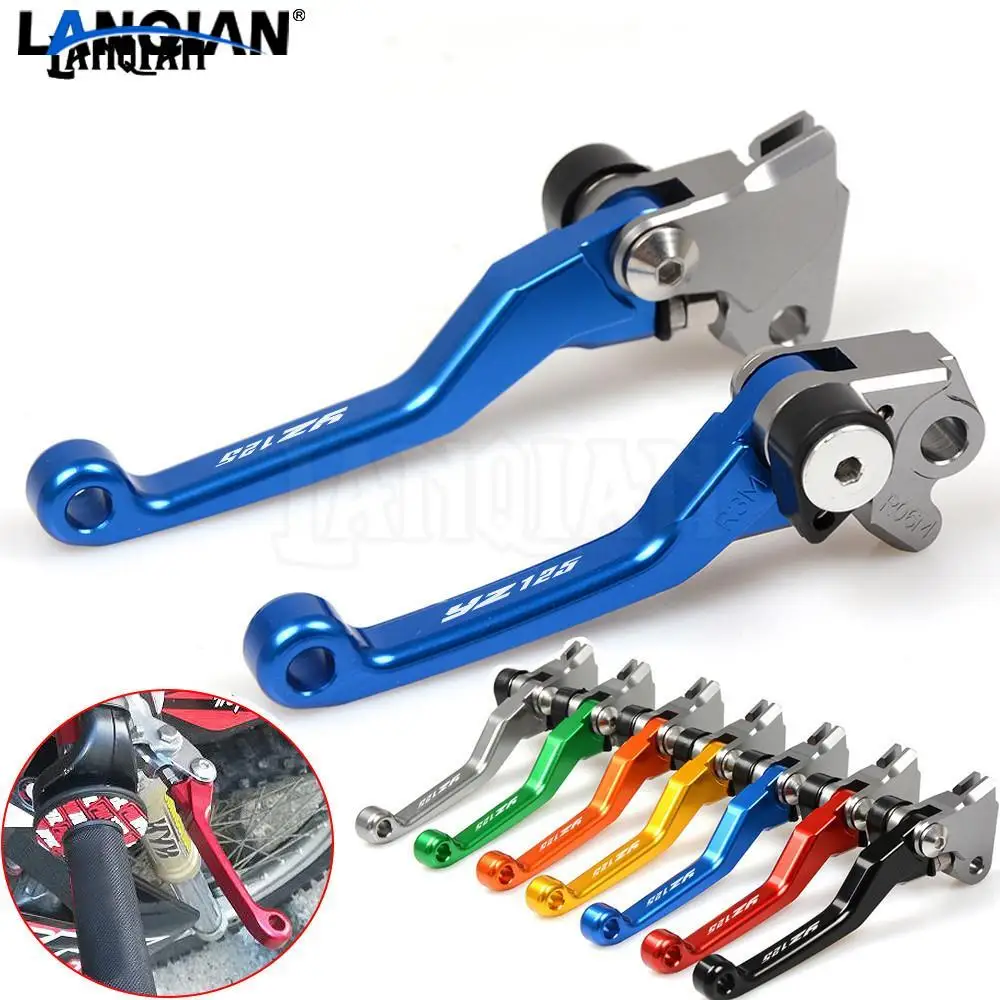 

CNC Laser Printing Motorcycle Dirt bike Pivot Brake Clutch Levers For YAMAHA YZ125 2008-2014 With YZ 125 Motocross Accessories
