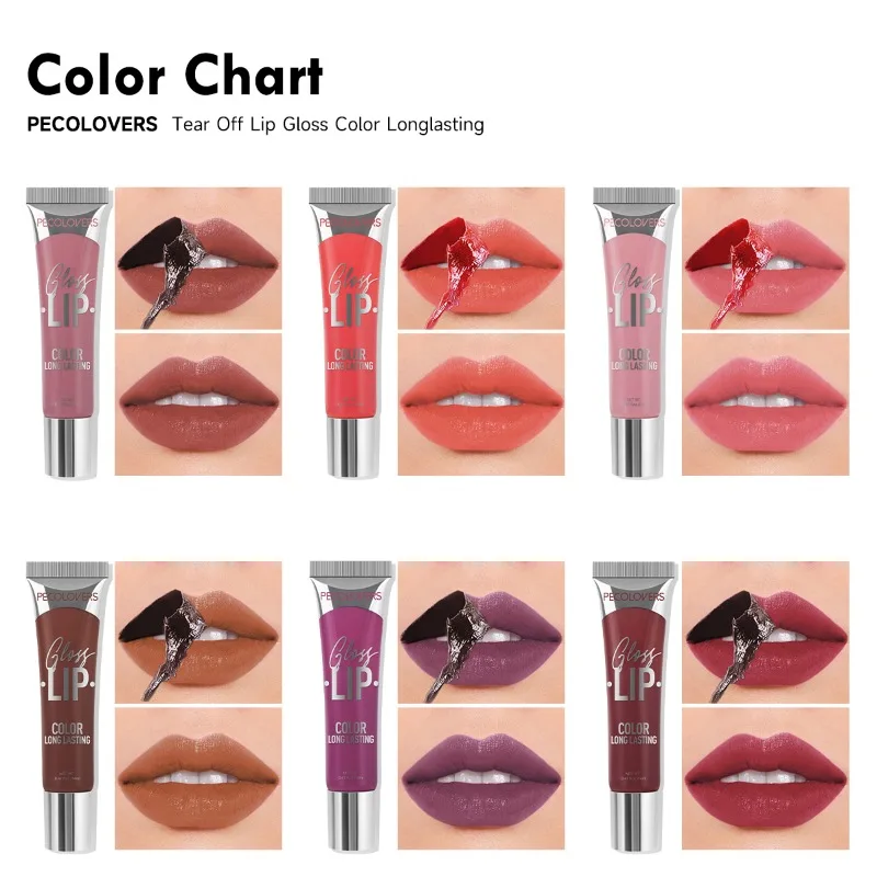 New Lip Stain Peel Off and Reveal - Long Lasting Waterproof Pink Lip Tint Transfer Proof Natural Lip Stain 3