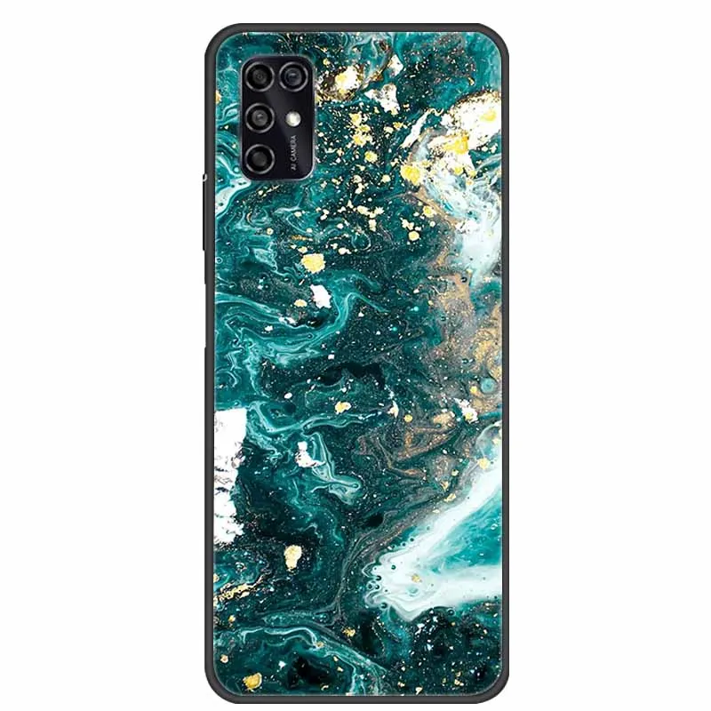 Black Silicon TPU Soft Phone Cover with Cartoon Design