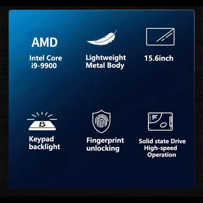 울트라 슬림 윈도우 11 노트북 컴퓨터 15.6인치 32GB 램 512GB 1TB SSD 인텔 I9-9900 게이밍 노트북 1920*1080 사무용 컴퓨터 PC