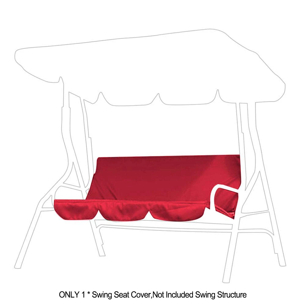 

Home Garden Swing Cushion 20D Waterproof Beige/black/ Red/ Blue Suitable For 3 Swing Suitable For Three Swings