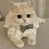 Pearl Dog Collar Jewelled Silk Wedding Cat Puppy Ribbon Scarf Pendant Pet Bows Necklace Satin New Kitten Accessories Bowtie Gift 3