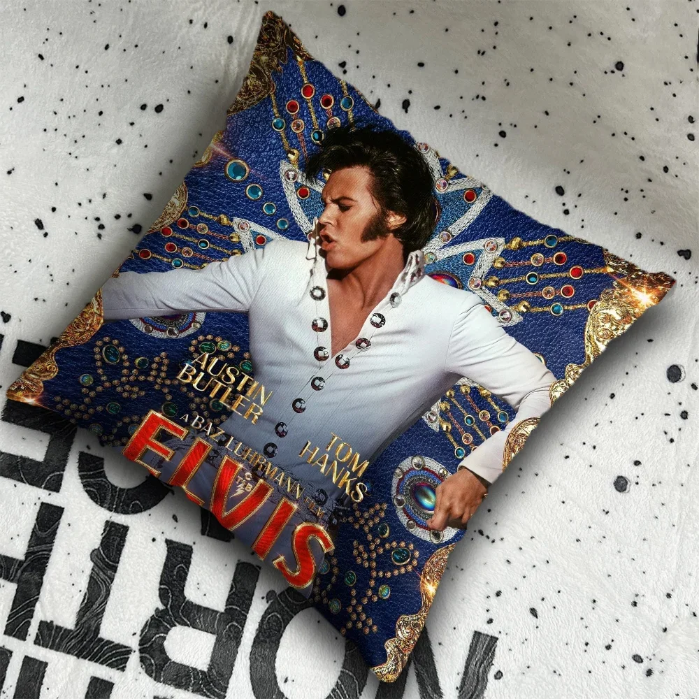 Decorative Pillowcase E-Elvis P-Presley Cushion Cover Double Sides Rockstar Pillow Case 40x40 45x45 Gift Pillow Cover Sofa