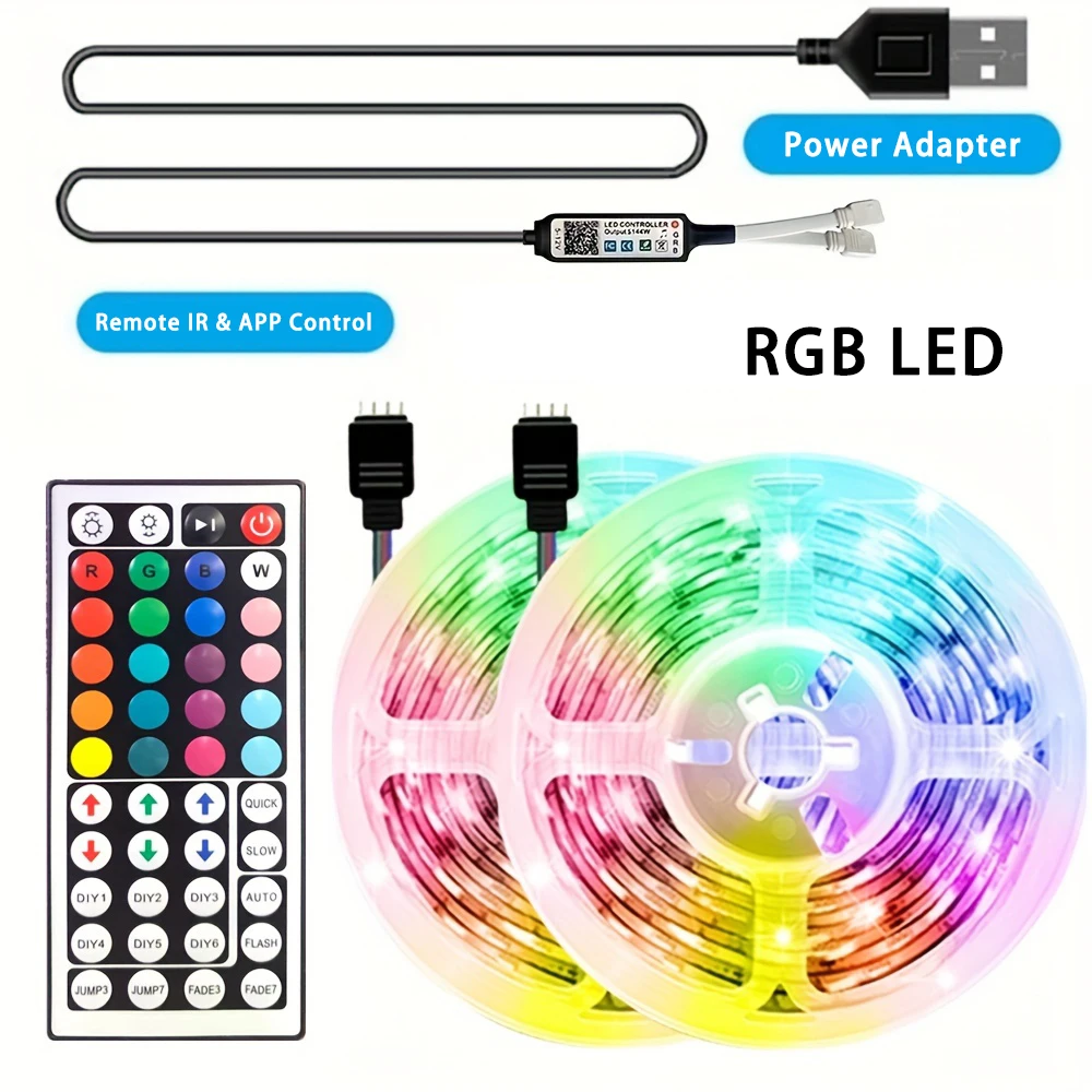 USB LED Strip Light APP Control IR Bluetooth Tape RGB 2