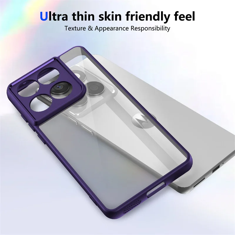 Shockproof Clear Silicone Back Cover with Camera Protection