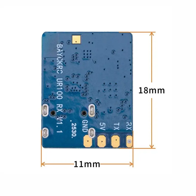 A08E-For BAYCK UR100 2.4G/900M 듀얼 밴드 Expresslrs ELRS 수신기(FPV 드론용 80Mm T형 안테나 포함)