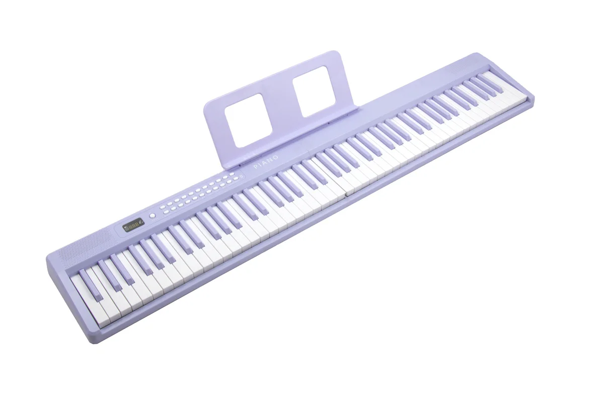 88 Keys Portable Digital Organ Piano Keyboard Durable Plastic Foldable Electronic Musical Instrument for Kids