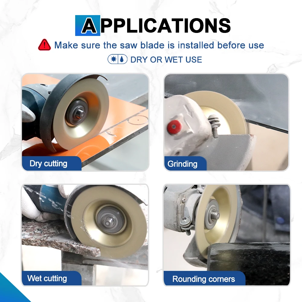 BRSCHNITT Trennscheibe Schleifplatte 115/125mm 22,23/15,875MM Bohrung Körnung 300 für Steinplatten Fliesen Marmor Granit – Detail 6