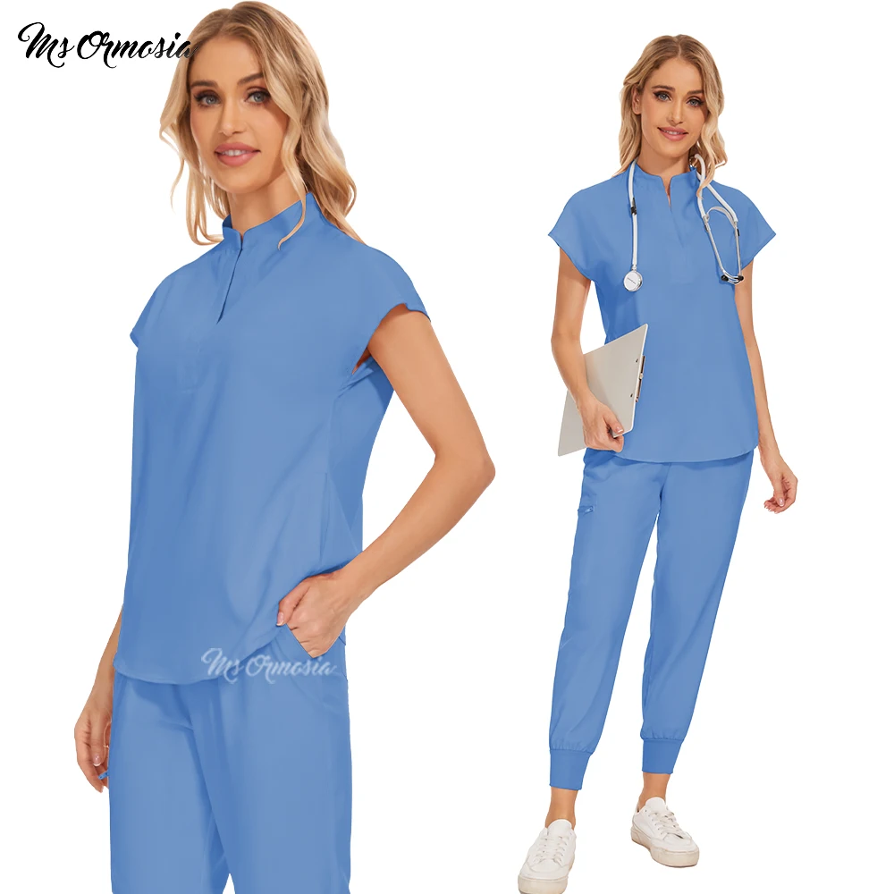 

Slim Fit Medical Uniforms Women Scrubs Sets Nurse Accessories Hospital Dental Clinical Workwear Clothing Surgical Overall Suits