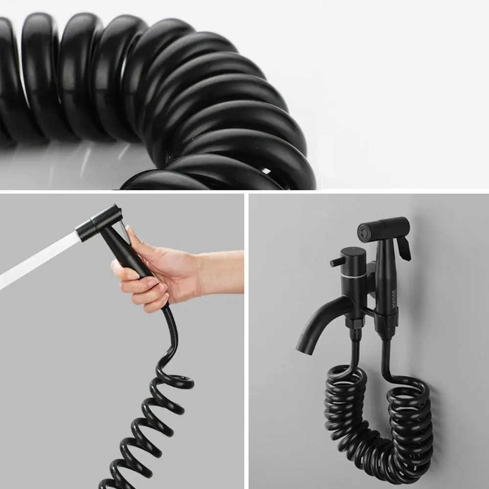Useful Telephone Line Style Spring Shower Hose Flexible Large Flow Bath Sprayer Connect Pipe Retractable Water Plumbing