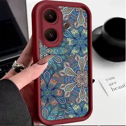 Floral Pattern Flexible Silicone Protective Phone Case for Vivo V60 Lite 4G (HFTYJTHUA003)
