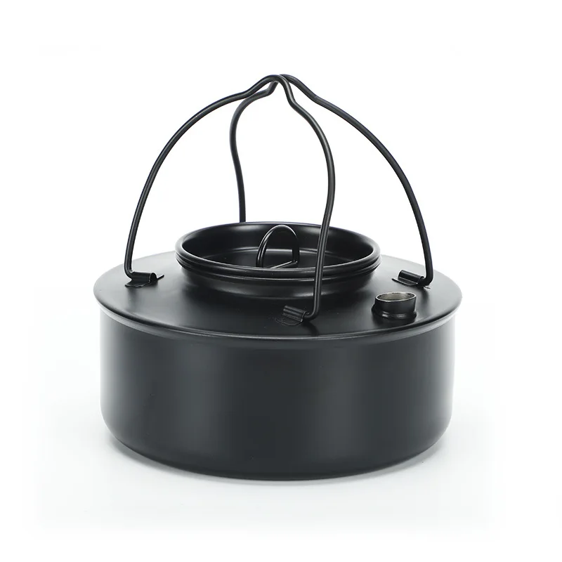 

Stainless steel camping kettle 0.9L portable outdoor camping stainless steel water bottle picnic boiling water tea jug