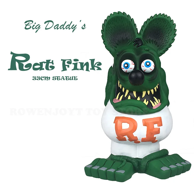 

Крыса Финк 33 см белая зеленая виниловая большая модель куклы орнамент премиум-класса RF сумасшедшая мышь большая статуя подарок игрушка Коллекционная фигурка