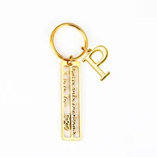 

Personalized Name Keychain Custom Name Rectangle Cutout Text Capital Initial 4 Names Tree of Life Keychains Stainless Steel Gift