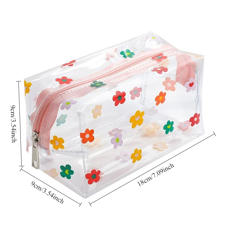 Portable Makeup Bag Transparent Waterproof Large Capacity Cute Girl Toilet Special Bag Makeup Bag Travel 4