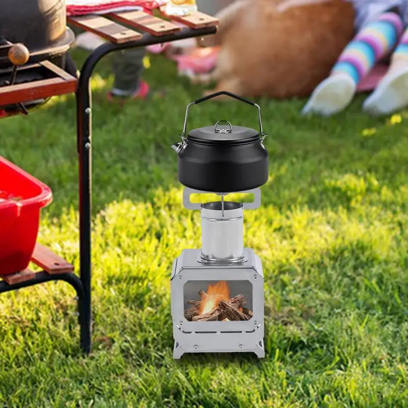 BackpackingWoodStoveCampingStoveLightweightFoldableStoveWoodBurningCookToolfor