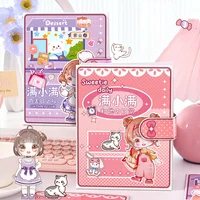Livre silencieux animé créatif pour filles, bricolage, déguisement éducatif pour enfants, livre en papier fait à la main, poupée, ensemble complet de nourriture, vie quotidienne 3