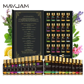MAYJAM Pure Natural Essential Oils 20pcs Kits Gift Box Sandalwood Lemongrass Lavender Bergamot Eucalyptus Rosemary For Diffuser 1