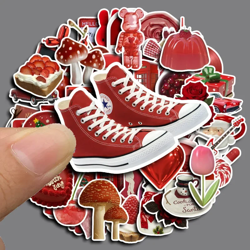 60pcs Retro Red Series Sticker Diy Computer Stickers for Water Bottles Waterproof Bullet Journal Arts Crafts Kids Toy Stickers cartoon stickers decorative stickers self adhesive stickers custom stickers stationery stickers anime stickers paper stickers adhesive stickers decorative labels stickers animal stickers