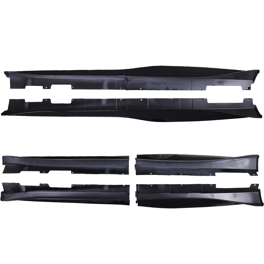 쉐보레 카마로 LT LS RS SS 2016-2024 카본 파이버/글로시 블랙 자동차 사이드 스커트 부품 바디 키트 스포일러 디퓨저 스플리터