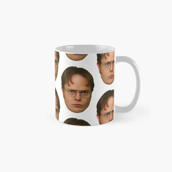 

Кружка Dwight Schrute с красивой головкой, классическая кружка, дизайнерские подарки с изображением, ручка для чая, круглая посуда для напитков, чашка для фото, кофе, простая