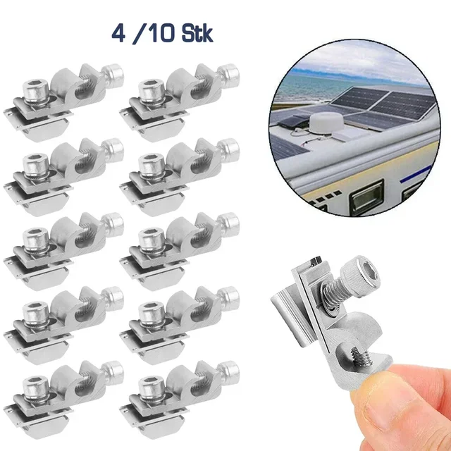 Solar Panel Mounting System With Standard Grounding Clip Suitable For Various Metal Carriers And Photovoltaic Systems 5