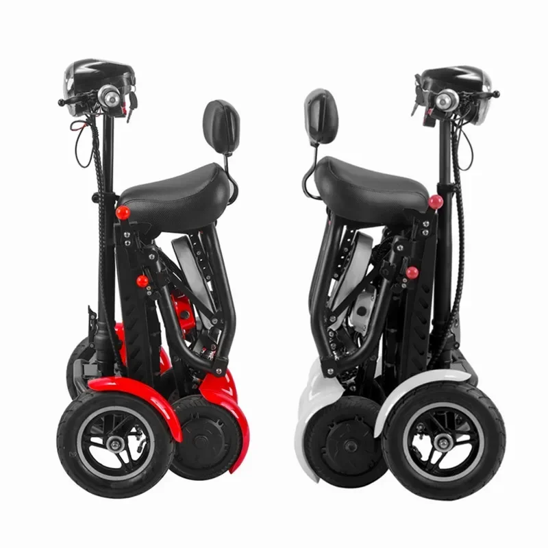 Foldable Mobility Scooter 500W Dual Motor 15.6AH Mini Small 4 Wheels Disability Electric Scooters Elderly Portable Parent-child 5