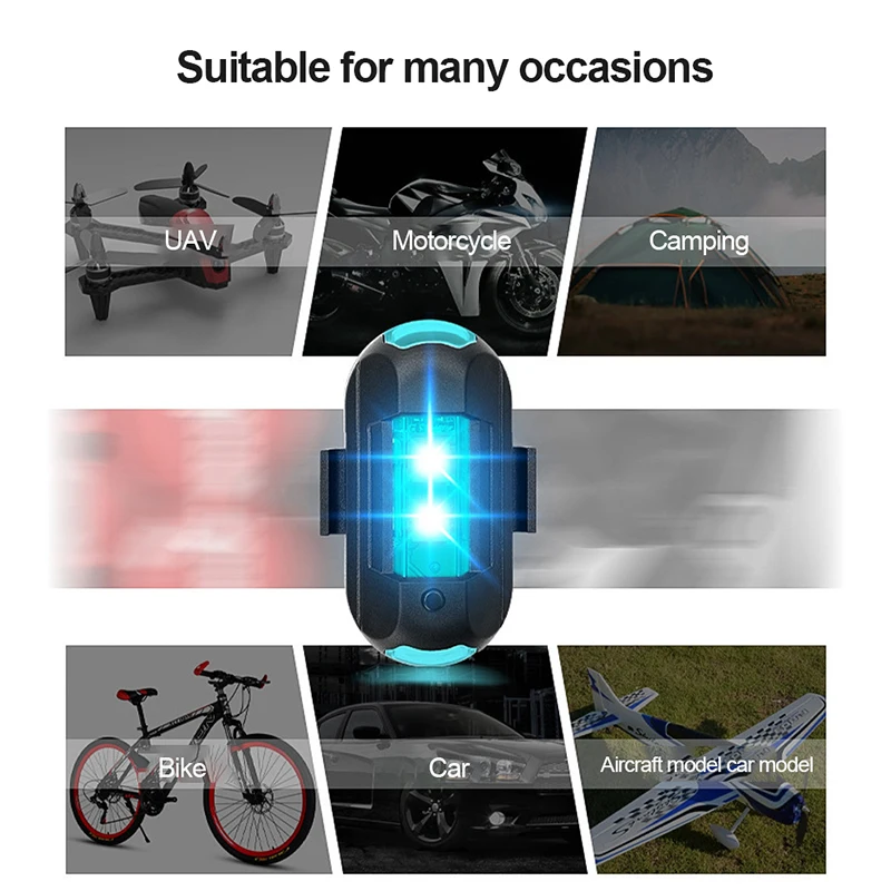 Achetez BLALION Lumière Stroboscopique LED USB Anti-Collision pour Drone, Vélo, Avion - 4 feux avec télécommande