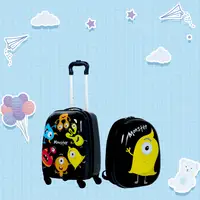 Ensemble de bagages pour enfants 2 pièces : sac à dos de 12 pouces et valise à roulettes de 16 pouces 1