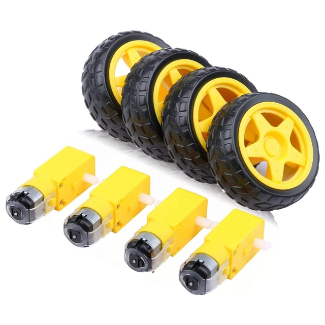 Geared Motor DC3V-12V DC for Four-Wheel Drive Toy Car/Robotic Body/Aircraft Toys and Plastic Tire Wheels 1