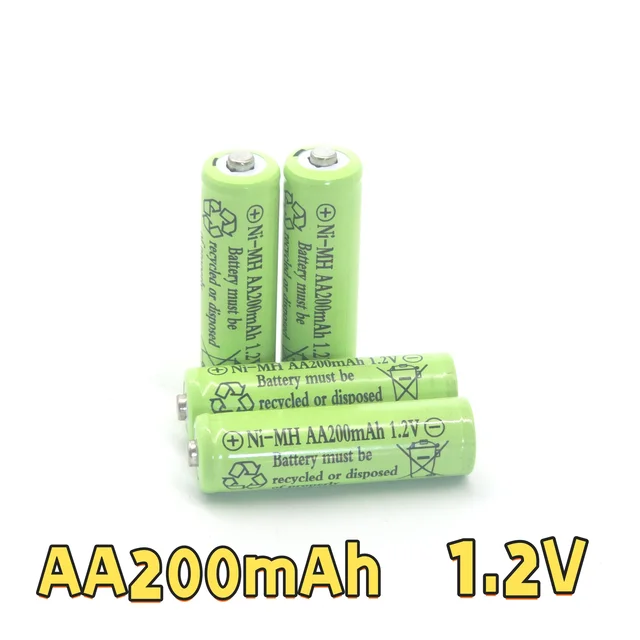 Ni-MH AA Battery 200mAh 1.2V | 2A Fast Charge, Compatible with Flashlights/Solar Lights 1