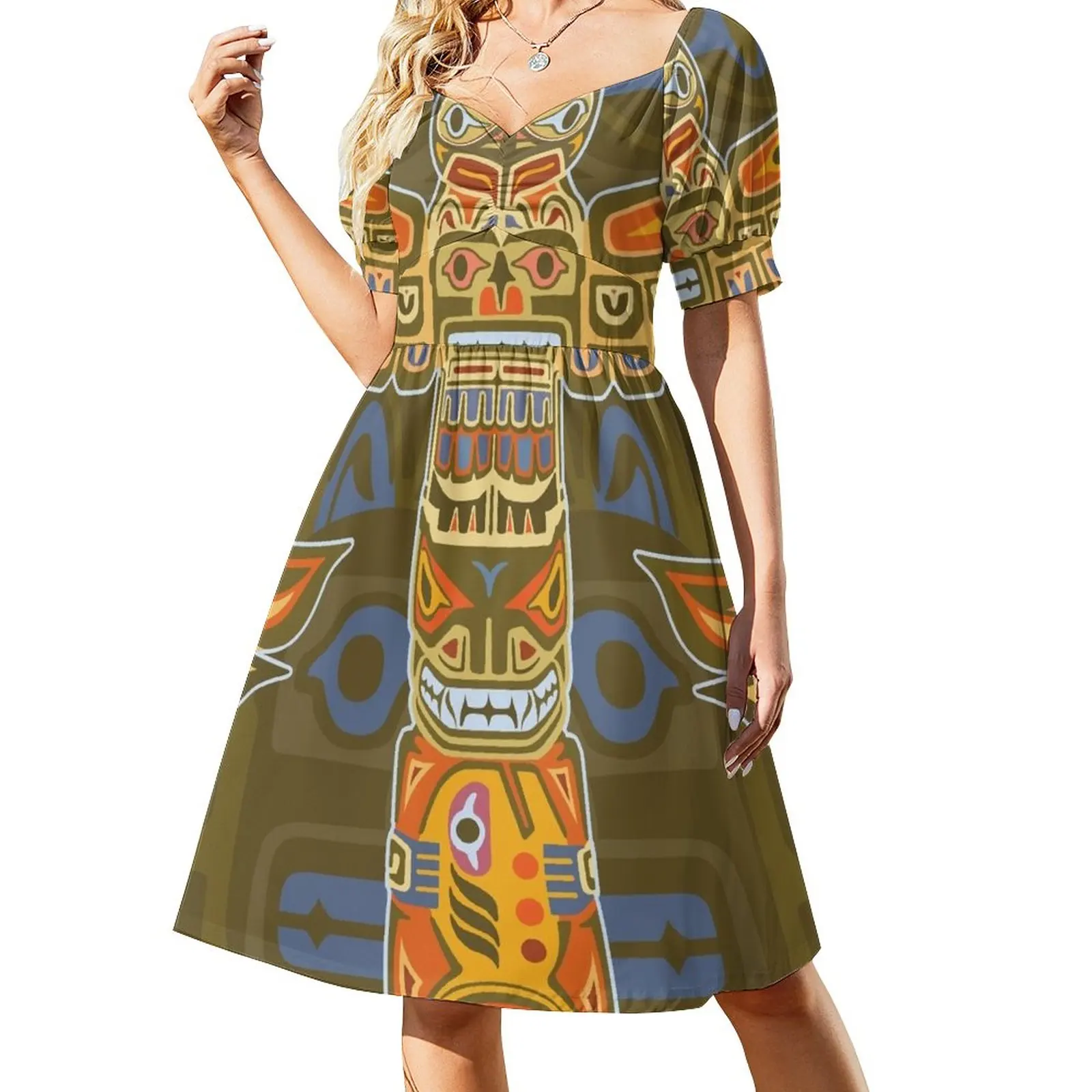 

Alaskan Totem Poles Sleeveless Dress evening dress woman prom dresses 2023 dresses for woman 2023 wedding dresses for woman