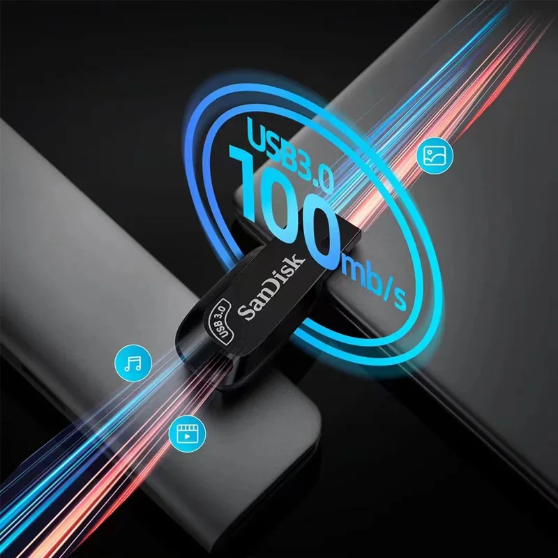 Sandisk-usb Stick 3.0 Flash Drive Pen Drive Pendrive Memory Stick 30 128gb 64 gb 32 gb 256gb 10 Unidades por Lote - Imagem 5