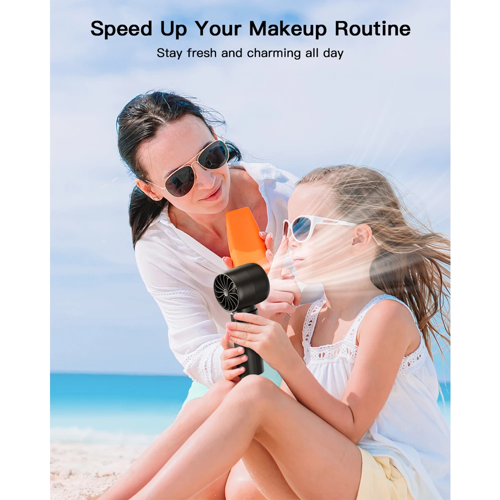 coldSky Portable Handheld Fan 4000mAh Battery Operated with - Image 6