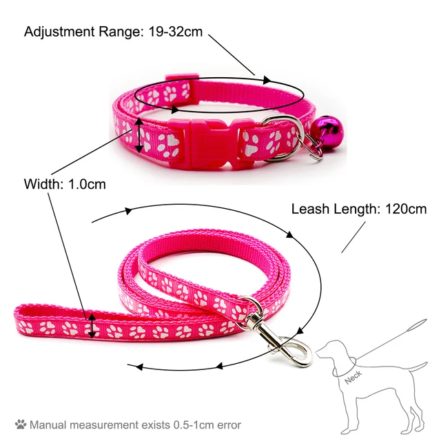 Dog Cat Collar Leash Adjustable Leashes Collar Puppy Outdoor Walking Chihuahua Terrier Schnauzer Outdoor Traction Rope General 2