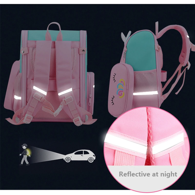 Oruiji Unicorn Rolling Backpack Set For Girls - 3 In 1 With Lunch Bag & Pencil Case, Waterproof - View #9