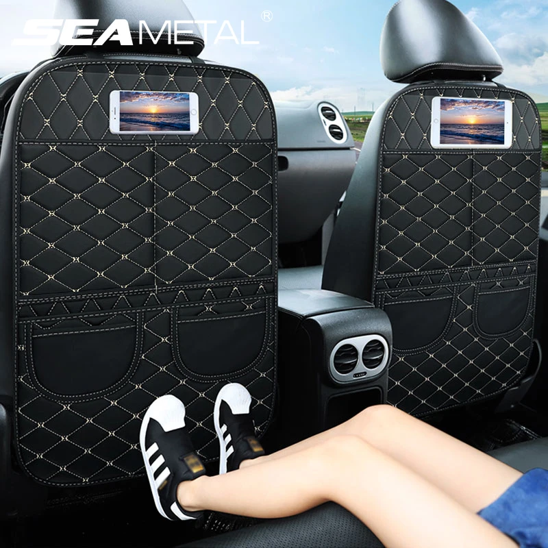 New PU Leather Anti Kick Pad for Car Seat Back Protector Waterproof Anti Dirt Dust-Proof Chair Cover for Children Kids car seat protector