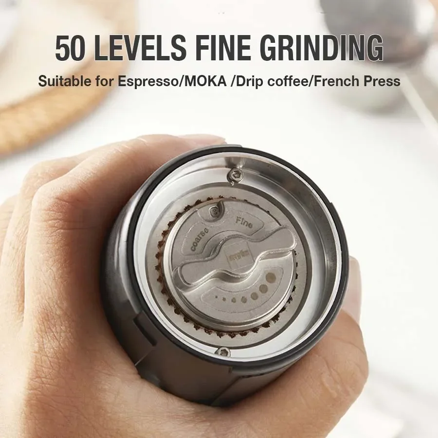 Electric Coffee Bean Grinder Italian Brewed Coffee Machine Household Wireless Portable Electric Grinder Rechargeable