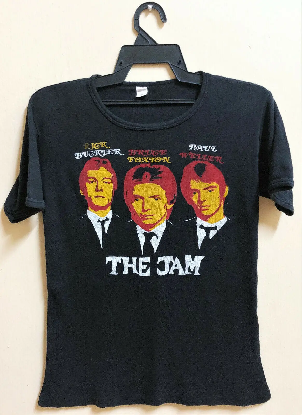 Vintage Anni '80 1982 The Jam Punk Rock Tour Concert Promo T-Shirt Paul Weller Maniche Lunghe