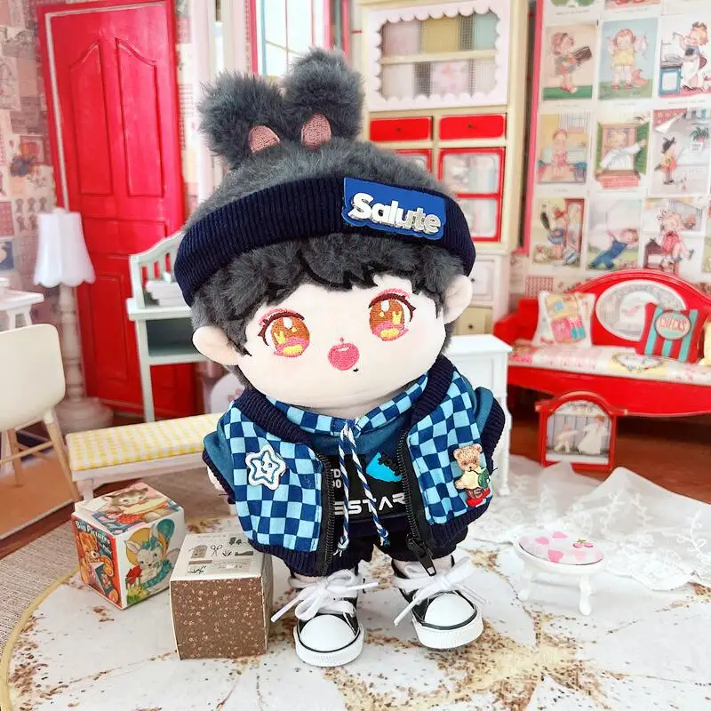 1 Set Doll Clothes for 20cm Idol Dolls Headband Hoodie Shoes Bag Hat Suit Outfit Accessories for Super Star Cotton Doll Gift Toy 5