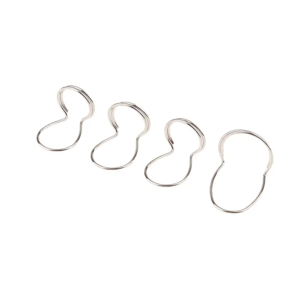 Pack Of 4 Guitar Finger Picks for Guitar Bass Accessory Silver