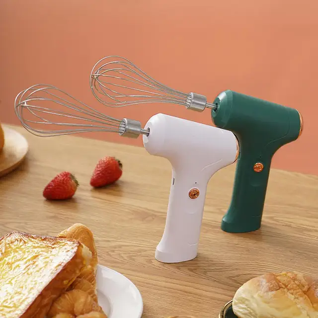 Frullatore elettrico Frullatore per alimenti wireless con controllo della velocità one-touch Frullatore elettrico a mano senza fili per uso domestico per cucina 2