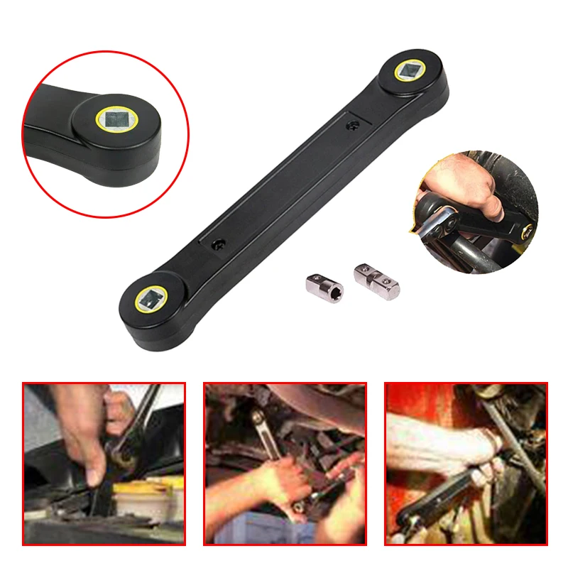 

​3/8 Inch Automobile Extension Wrench Combination Wrench Plastic Universal 2 Outer Four-corner Adapters