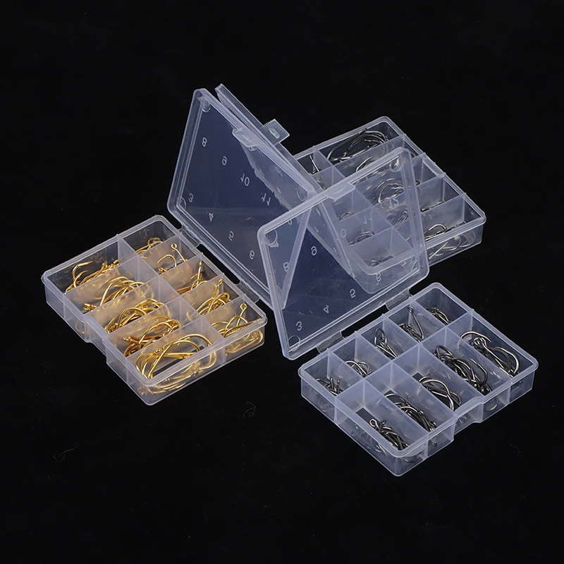 100pcs/Box Small Barbed Fishing Hooks Sea Fish Single Hook