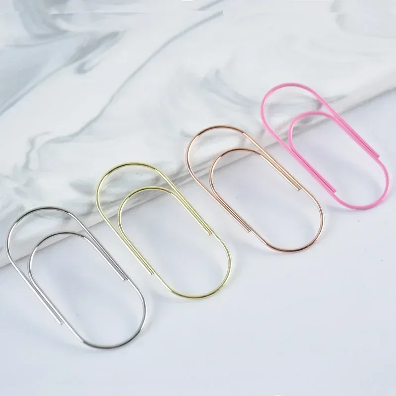공장 공급 25pcs/15pcs 50x25mm 대형 종이 클립 4 가지 색상 사용 가능 프..