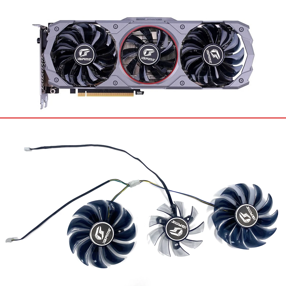 

NEW Original Cooling Fan 75MM 90MM 4PIN PVA080E12R iGame RTX 2080 Ti 2080 2070 GPU FAN For Colorful GeForce RTX 2060 GTX 1660