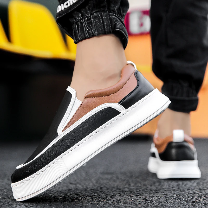 Fashion Cloth Men's Casual Shoes Breathable Slip on Walking Sneakers Non-slip Flats Lightweight Men Sport Shoes Driving Loafers 3