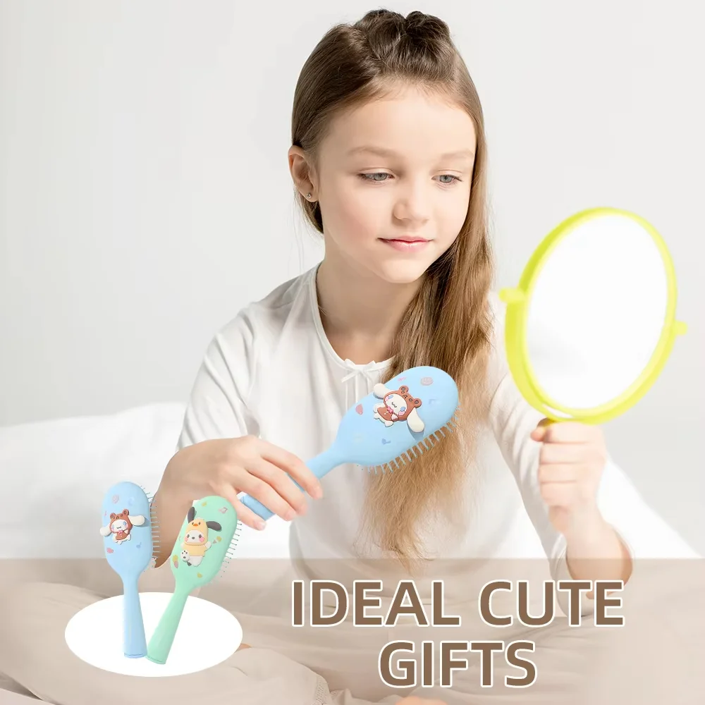 MINISO Sanrio Characters Kulomi Cinnamoroll Melody Balloon Cartoon Square Massage Comb Girl Gift Genuine Products Cute Comb 4
