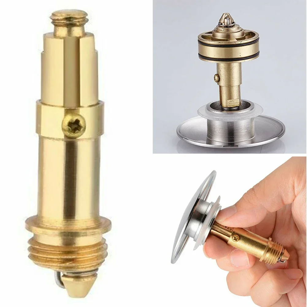 Spring Plug Bounce Valve Bounce Plug Bath Waste Easy Pop Up Click Clack Bolt For Basin Drain Stopper Floor Drain Fitting drain stopper shower water stopper basin drain stopper bathroom sink plug silicone drain stopper washbasin drain plug bathroom sink stopper